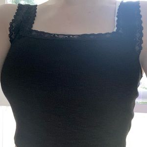 Black Gothic grunge lace tank top